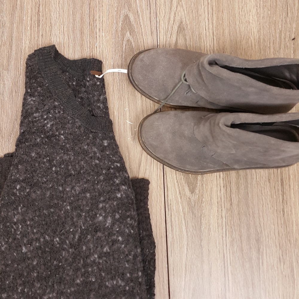 Free People Gray speckled sz‎ SM sweater